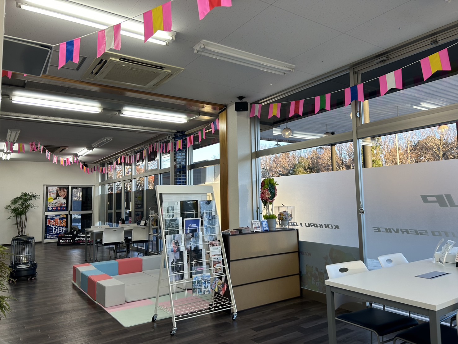 店内広々★キッズスペースも完備しております！