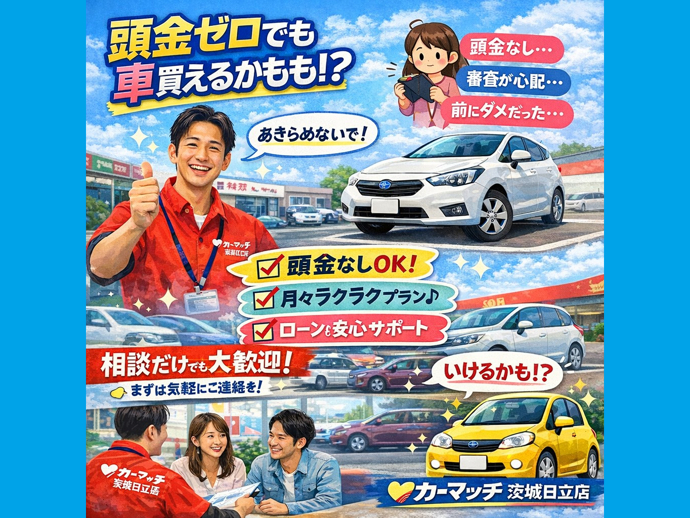 ✨頭金がなくても車、買えるかも？✨