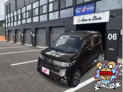 ワゴンRスティングレー♬カッコいい黒でアルミホイール