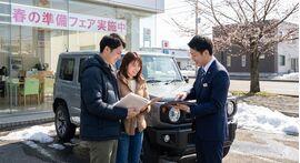 中古車 繁忙期, 春 納車, 3月 車 必要, 2026年 新生活, 自社ローン, 大阪, 河内長野, 中古車 審査