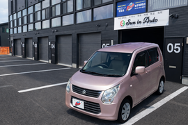 スズキワゴンR 軽自動車　ピンク 外観 中古車