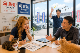 美濃加茂市・多治見市で中古車販売と車買取の相談を笑顔でサポートするカーマッチ岐阜美濃加茂店スタッフ
