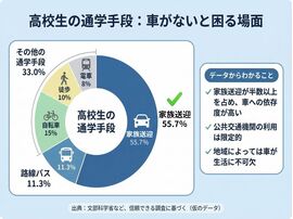 高校生の通学手段円グラフ