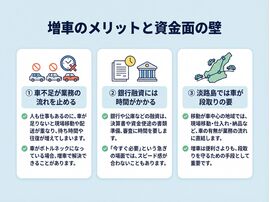 増車のメリットと資金面の壁