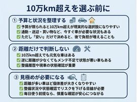 10万km超えを選ぶ前に