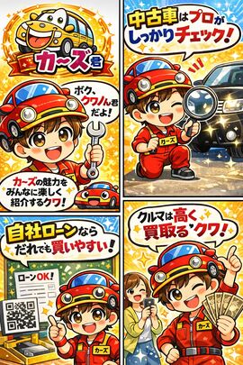 カーマッチの自社ローンPOP｜中古車選び・査定・サービスのご案内