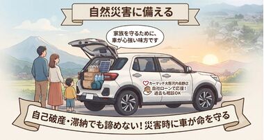 カーマッチ大阪河内長野店,自社ローン,自己破産,ローン滞納,審査不安,中古車,災害時,車,避難