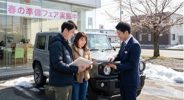 中古車 繁忙期, 春 納車, 3月 車 必要, 2026年 新生活, 自社ローン, 大阪, 河内長野, 中古車 審査