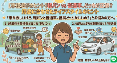 軽バン vs 普通車、どっちが正解？ 用途に合わせた車種選びのヒント