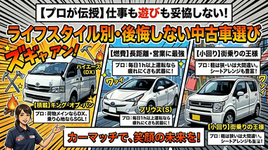仕事も遊びも妥協しない！ライフスタイル別・後悔しない中古車選びのコツ