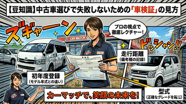 中古車選びの失敗を防ぐ！「車検証」のここだけは見逃さないで！