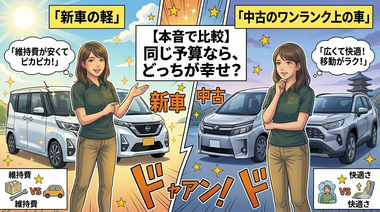 【本音で比較】「新車の軽」vs「中古の普通車」同じ予算ならどっちが幸せになれる? 【本音で比較】「新車の軽」vs「中古の普通車」同じ予算ならどっちが幸せになれる?