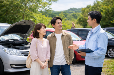 岐阜美濃加茂で自社ローン・中古車販売・車買取の相談ができる店舗イメージと猫 岐阜美濃加茂で自社ローン・中古車販売・車買取の相談ができる店舗イメージと猫