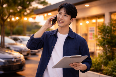 問い合わせ急増に対応するスタッフの姿｜美濃加茂・可児・多治見エリアの自社ローンと買取相談