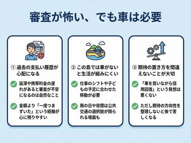 審査は怖いけど車は必要！