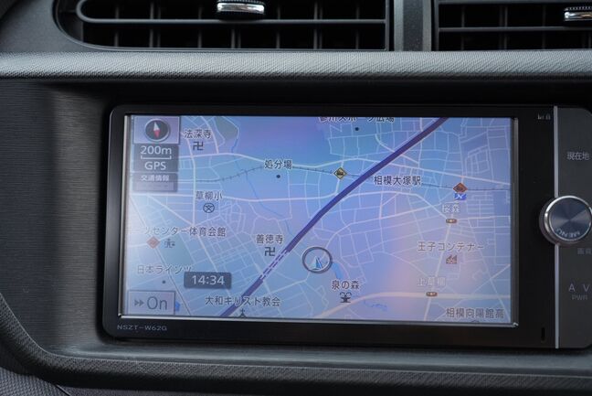 旅行など、知らない道でもも安心！【アクア】