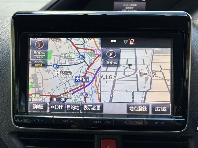 トヨタ純正ナビ装備のため遠出の際も安心！